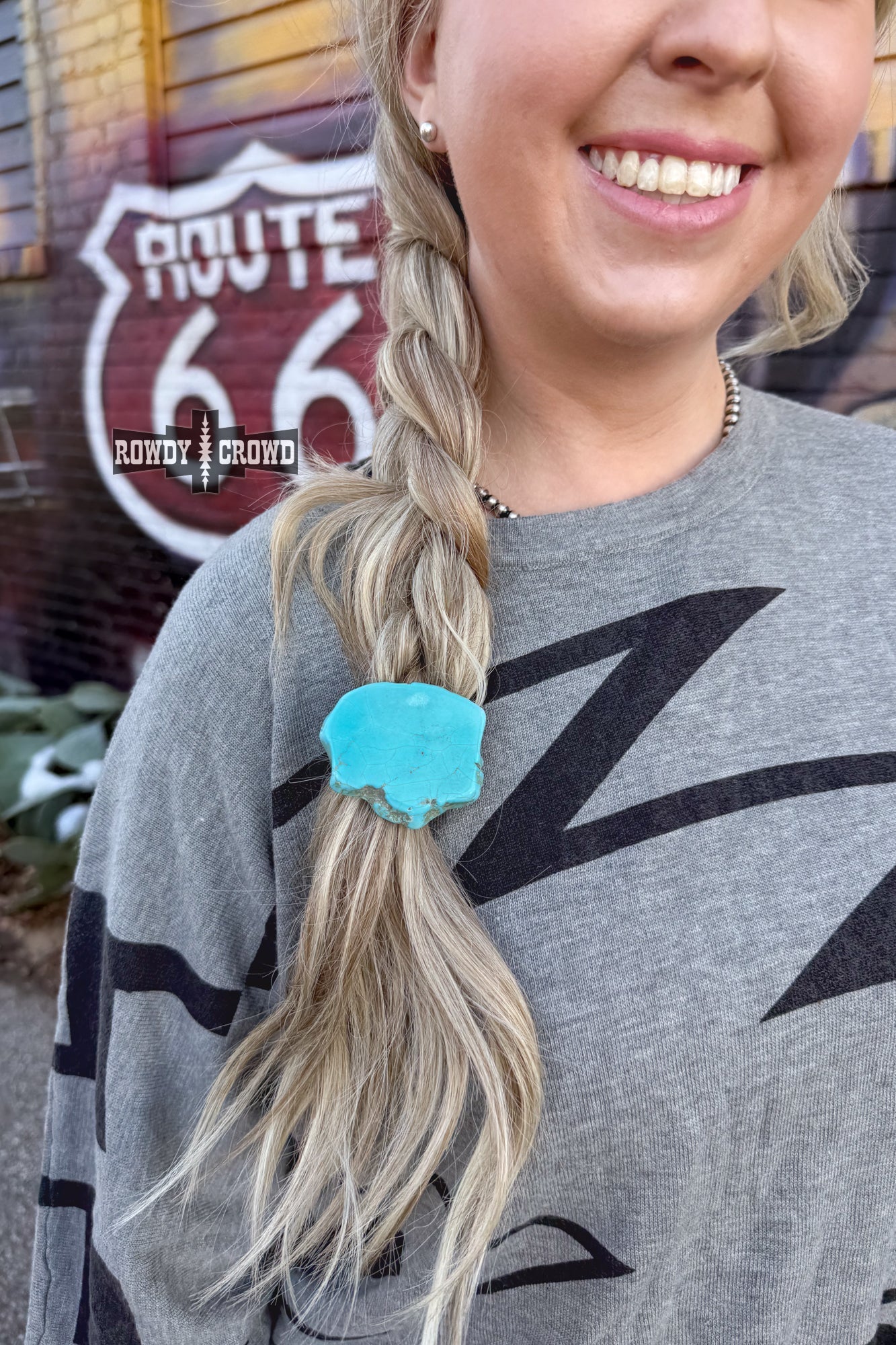 Turquoise Rock Ponytail Holder - Cowgirltops.com