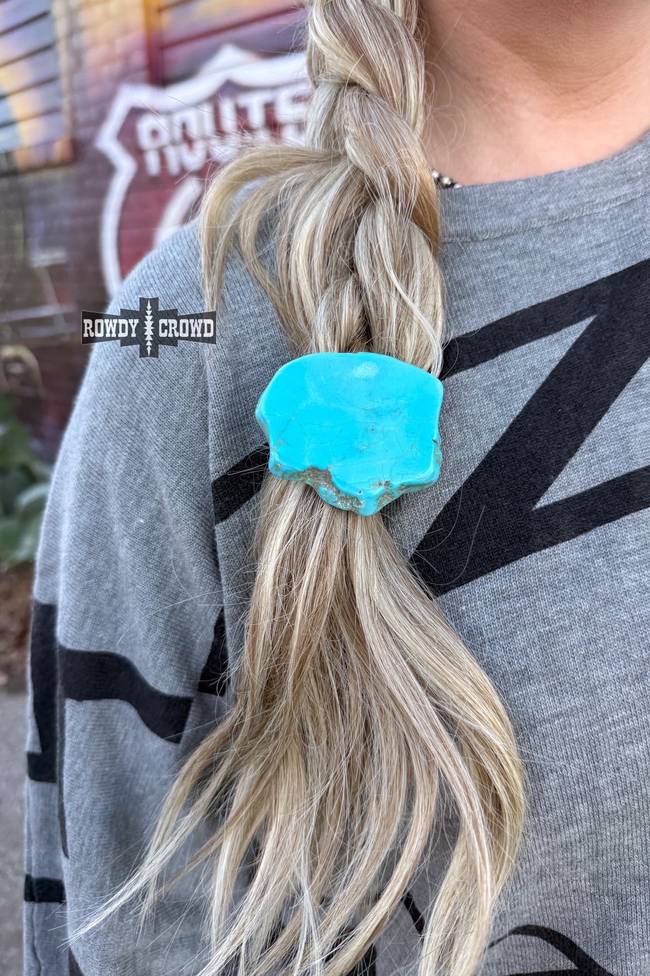 Turquoise Rock Ponytail Holder - Cowgirltops.com