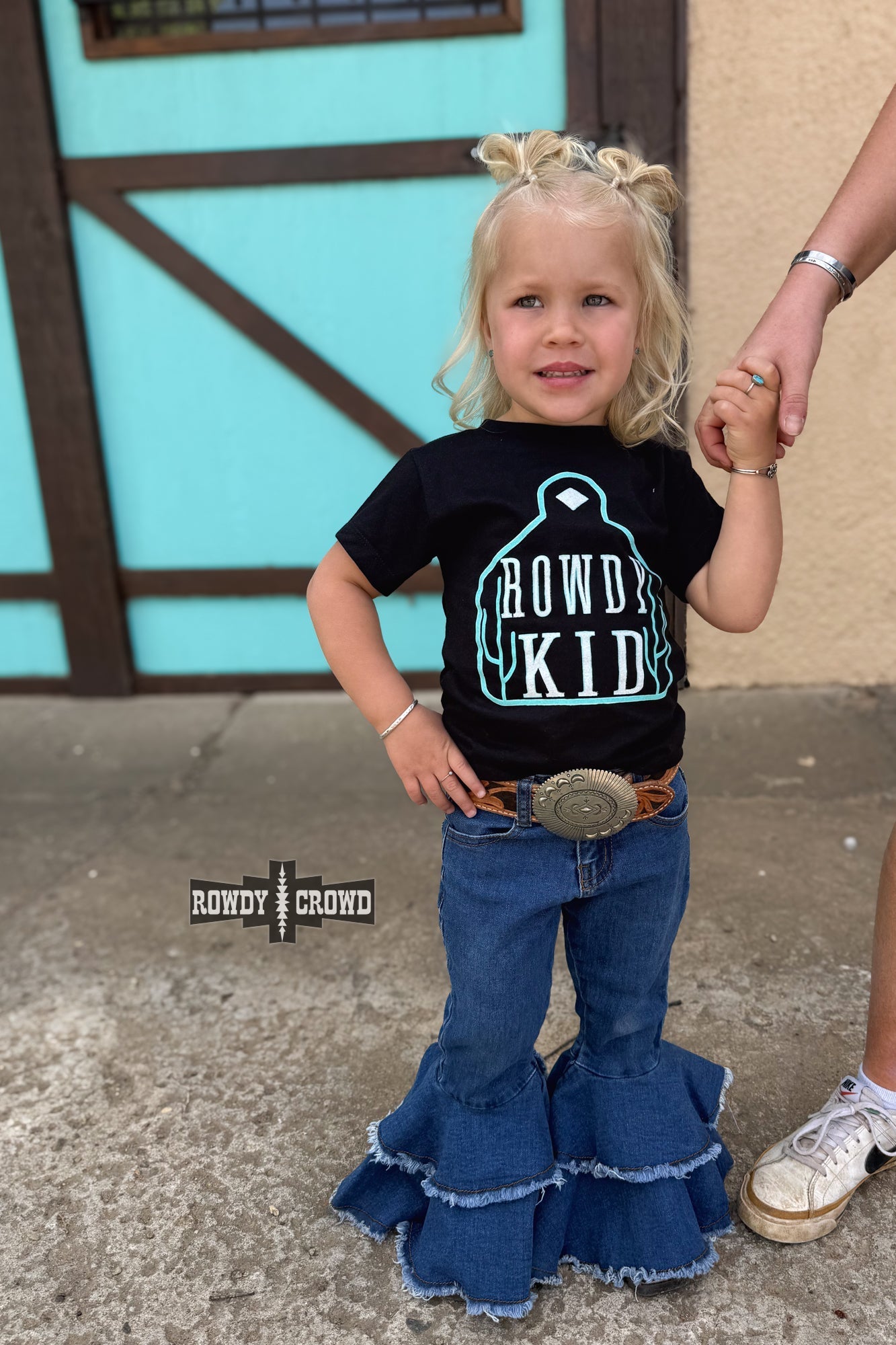 TURQUOISE - Rowdy Kid Tee - Cowgirltops.com