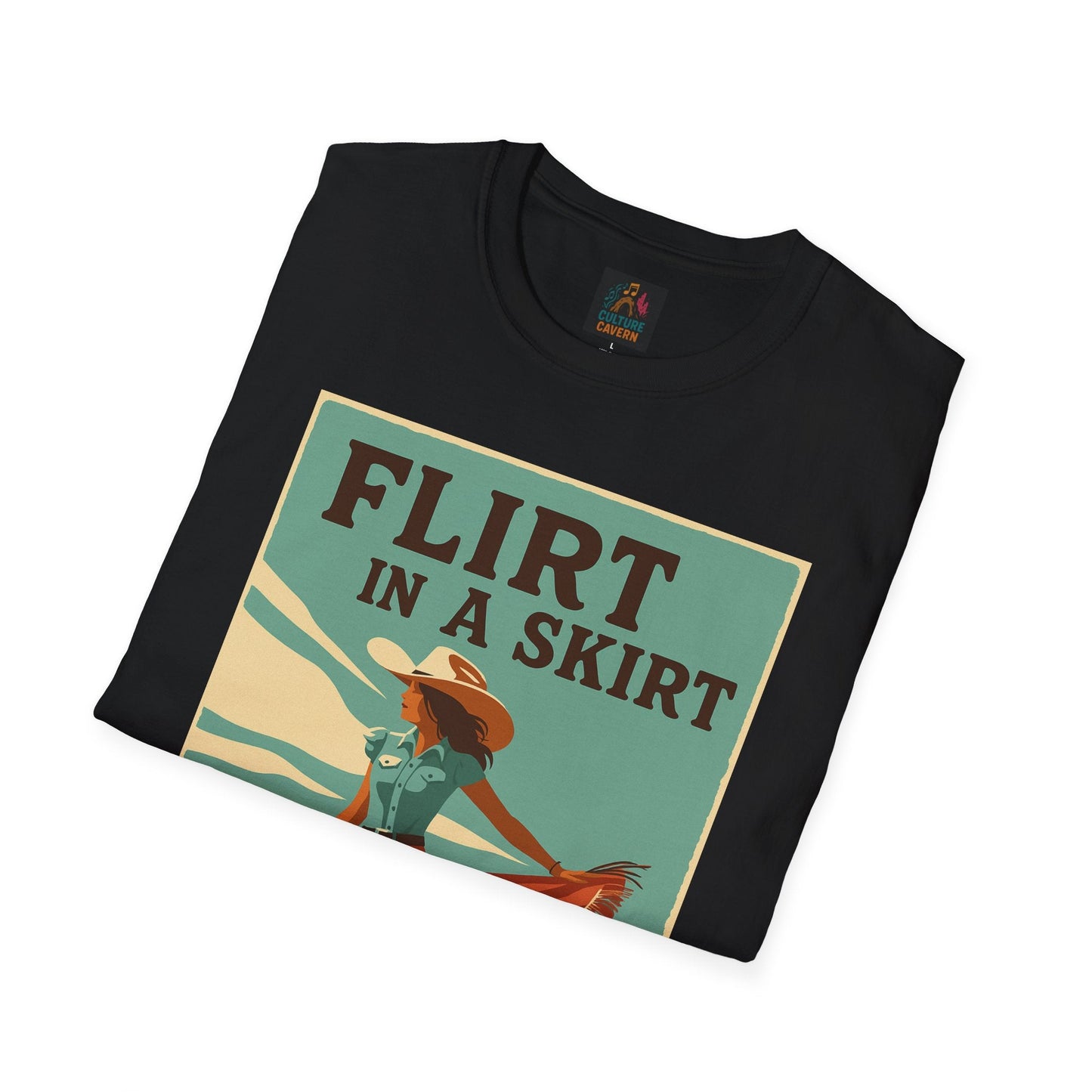 Vintage/Western Flirt in a Skirt T-shirt - Cowgirltops.com