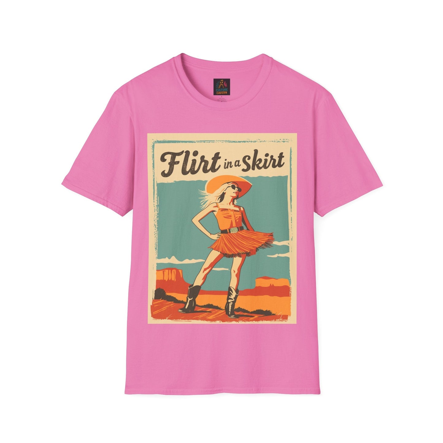Vintage/Western Flirt in a Skirt T-shirt - Cowgirltops.com