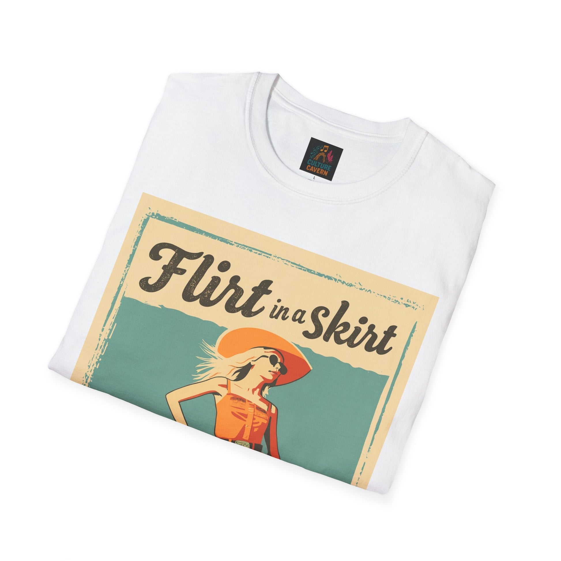 Vintage/Western Flirt in a Skirt T-shirt - Cowgirltops.com