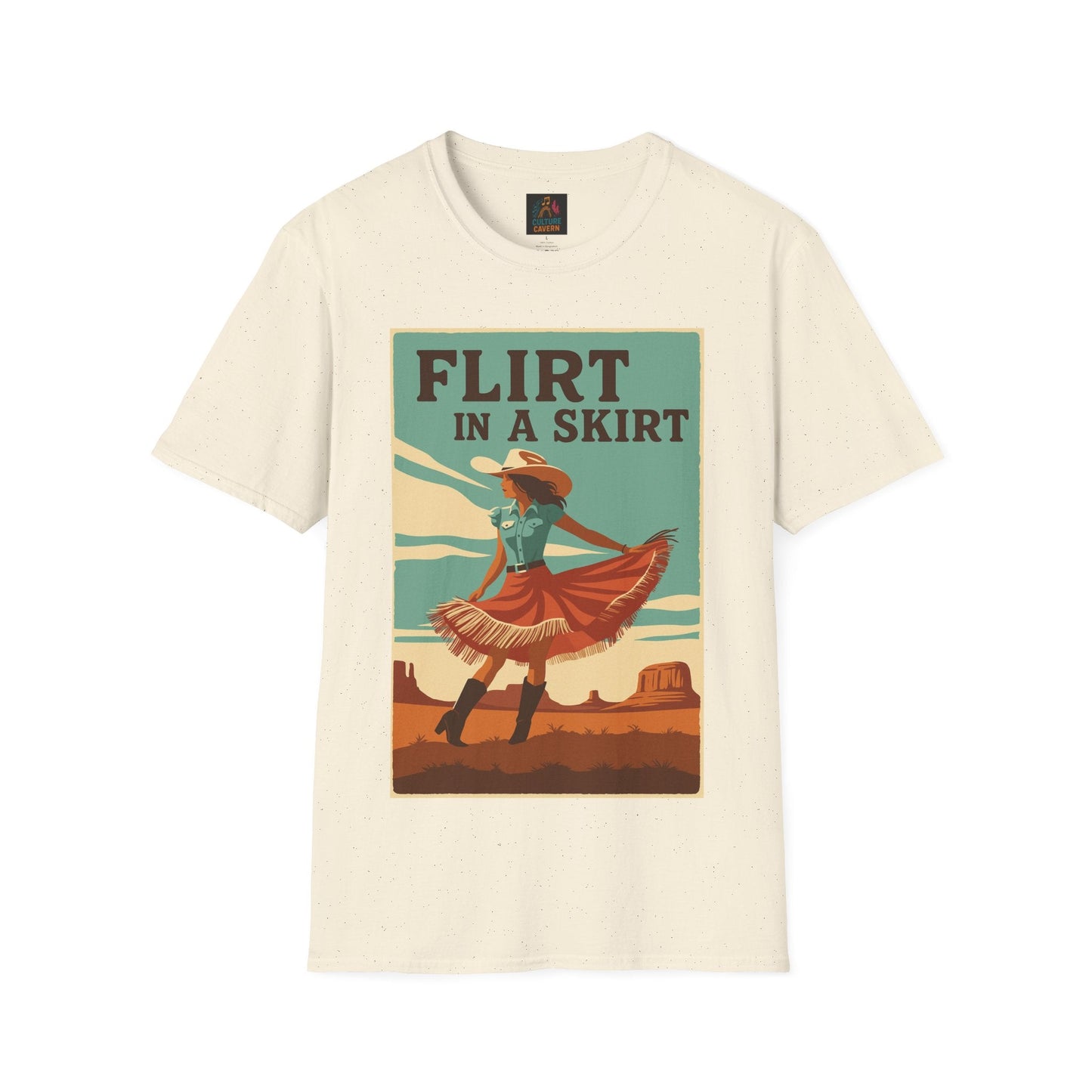 Vintage/Western Flirt in a Skirt T-shirt - Cowgirltops.com
