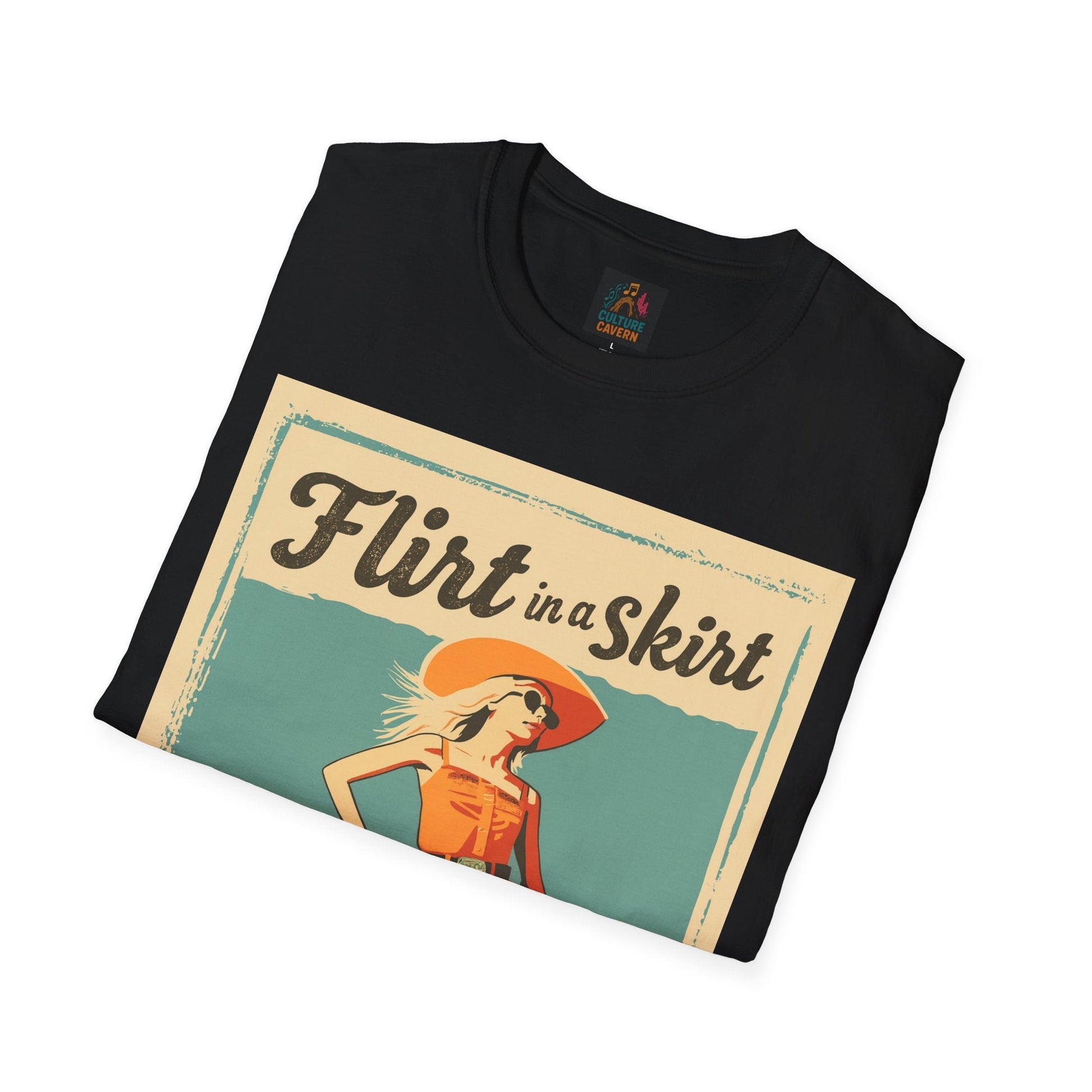 Vintage/Western Flirt in a Skirt T-shirt - Cowgirltops.com