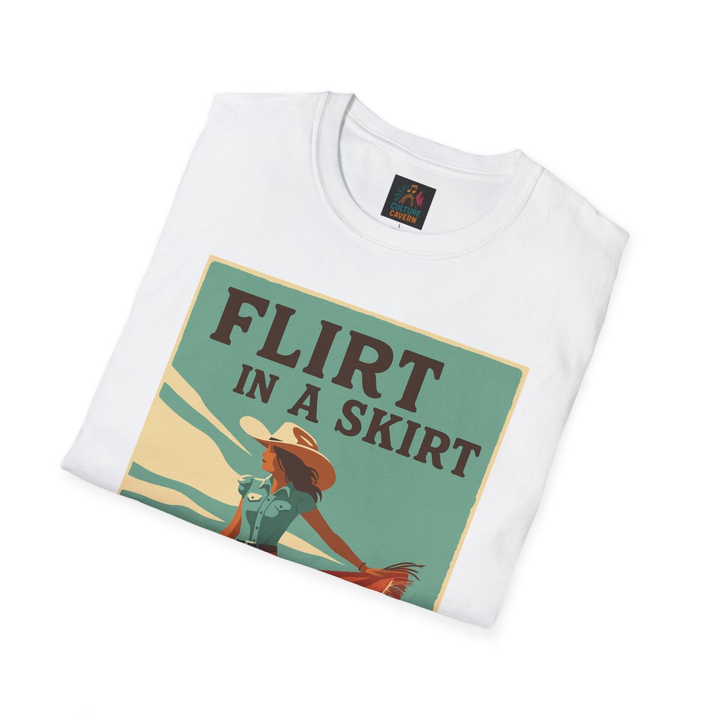 Vintage/Western Flirt in a Skirt T-shirt - Cowgirltops.com