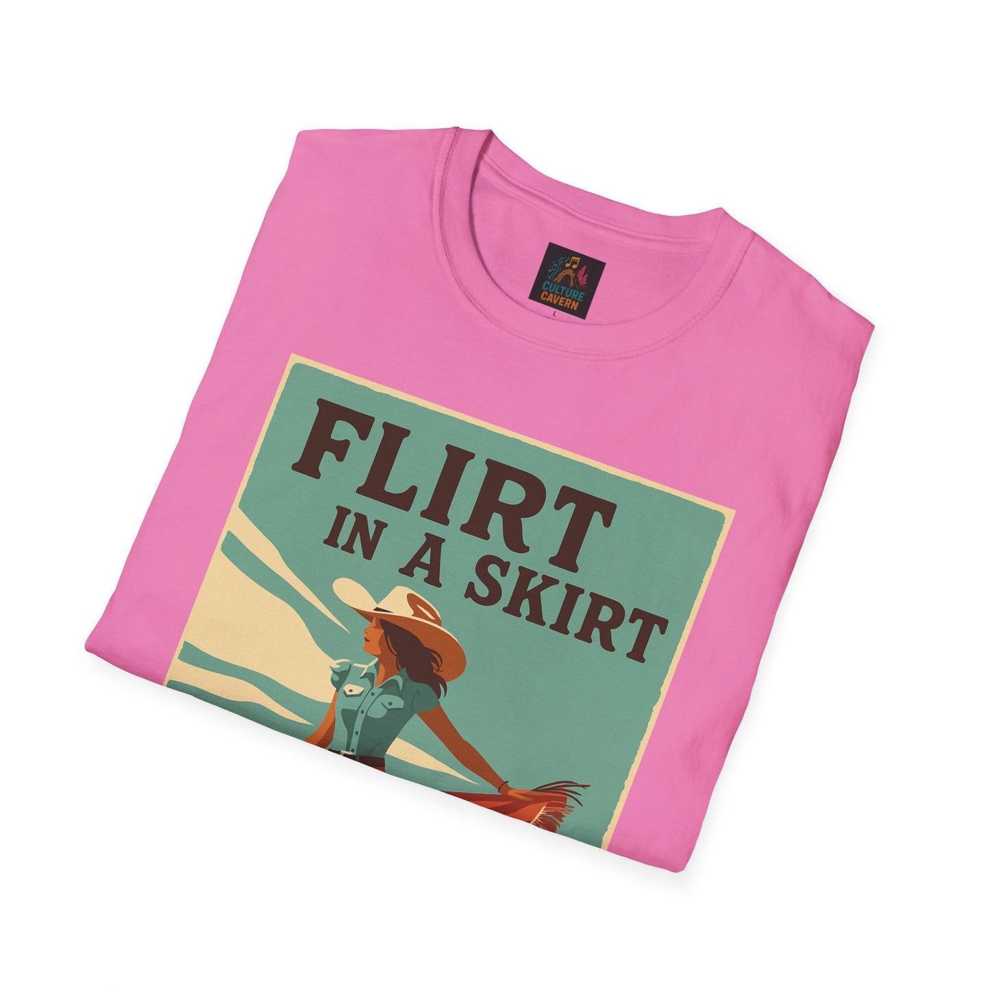 Vintage/Western Flirt in a Skirt T-shirt - Cowgirltops.com
