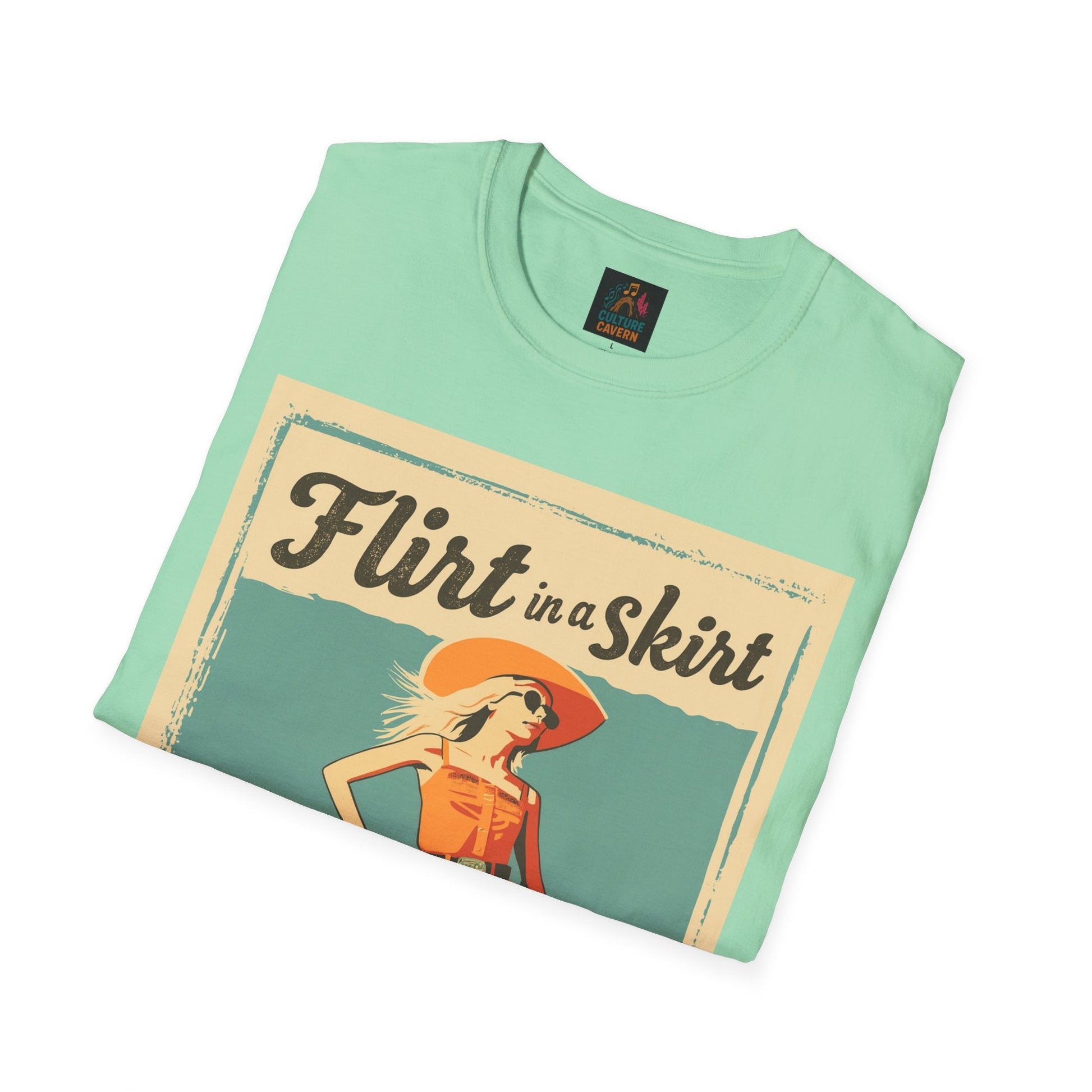 Vintage/Western Flirt in a Skirt T-shirt - Cowgirltops.com