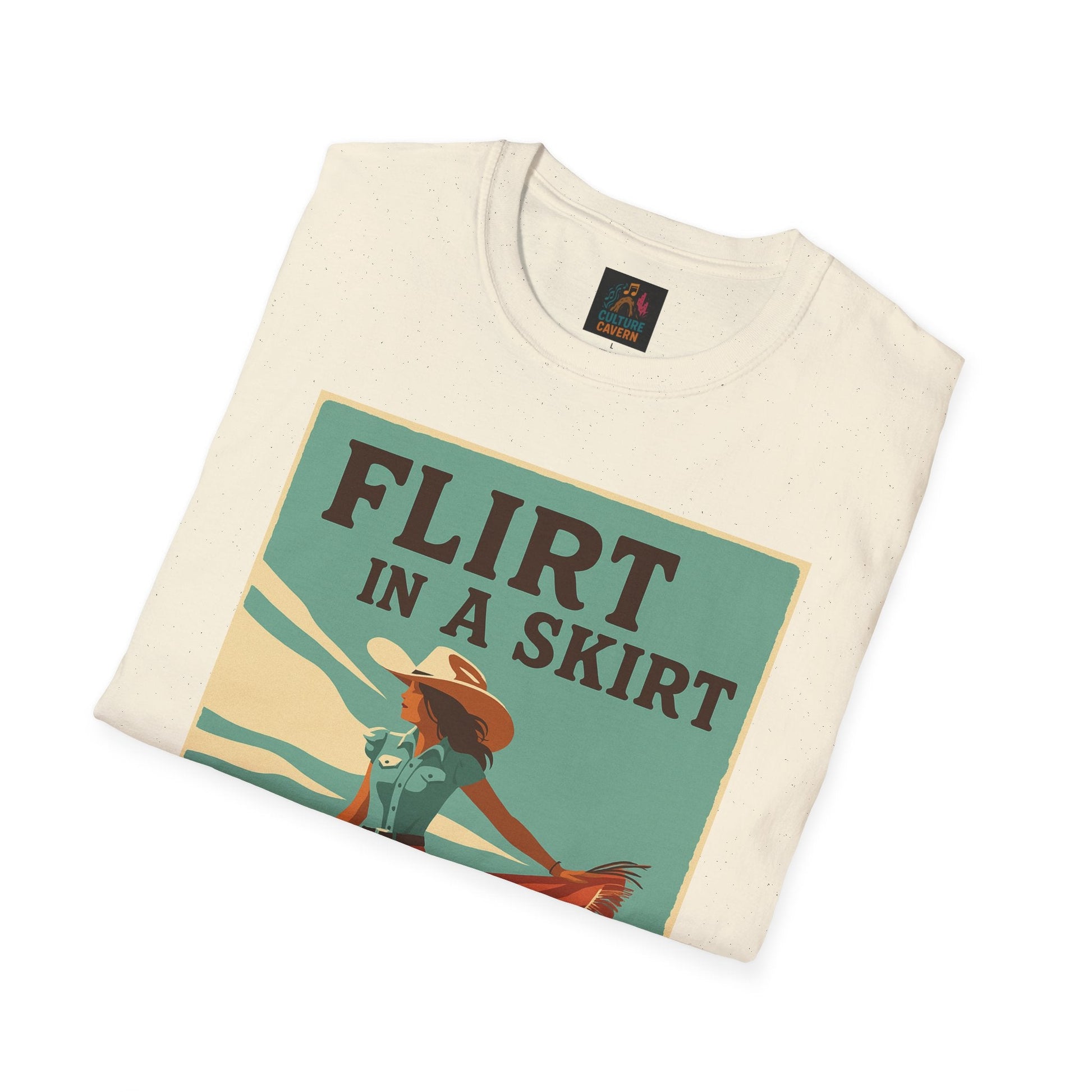 Vintage/Western Flirt in a Skirt T-shirt - Cowgirltops.com
