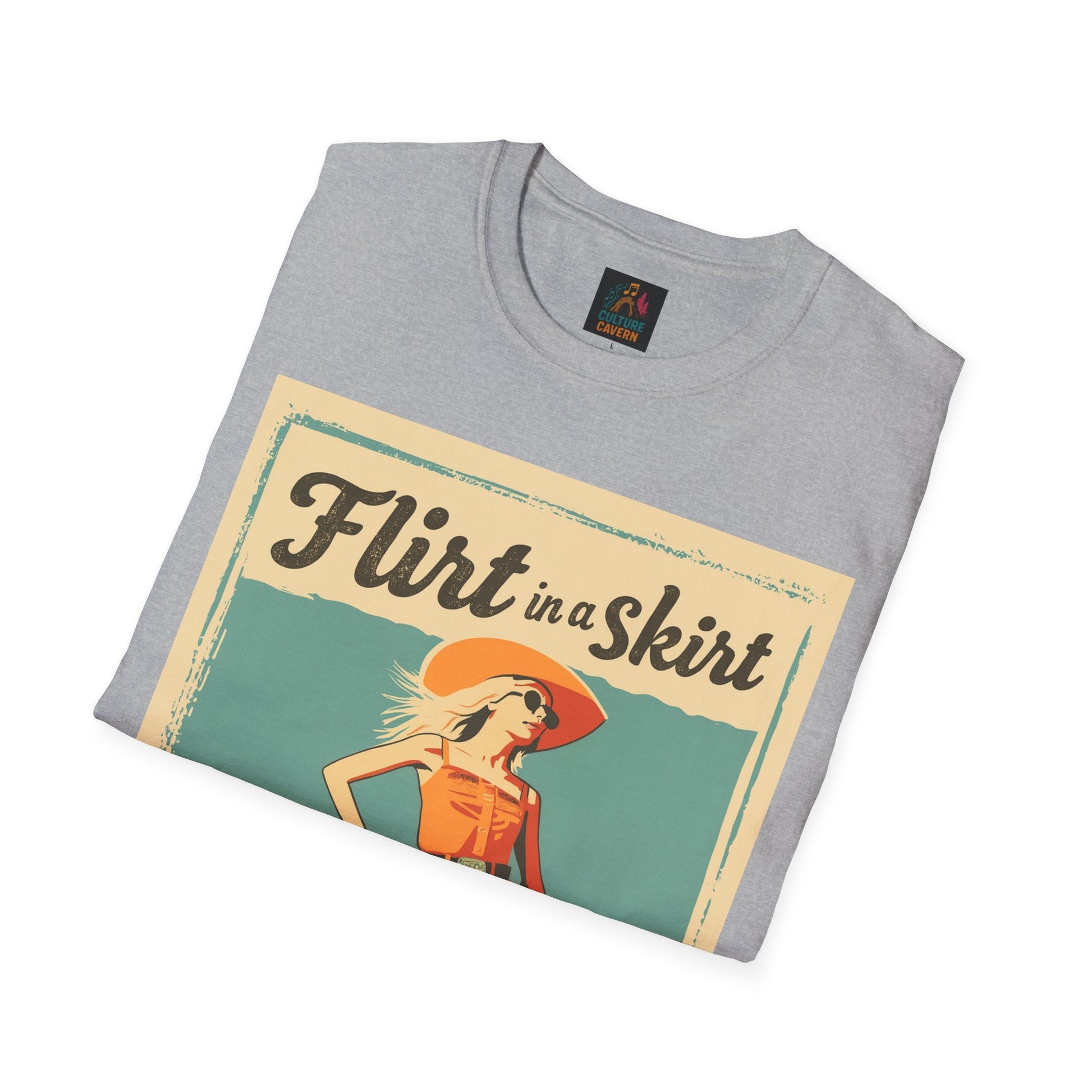 Vintage/Western Flirt in a Skirt T-shirt - Cowgirltops.com
