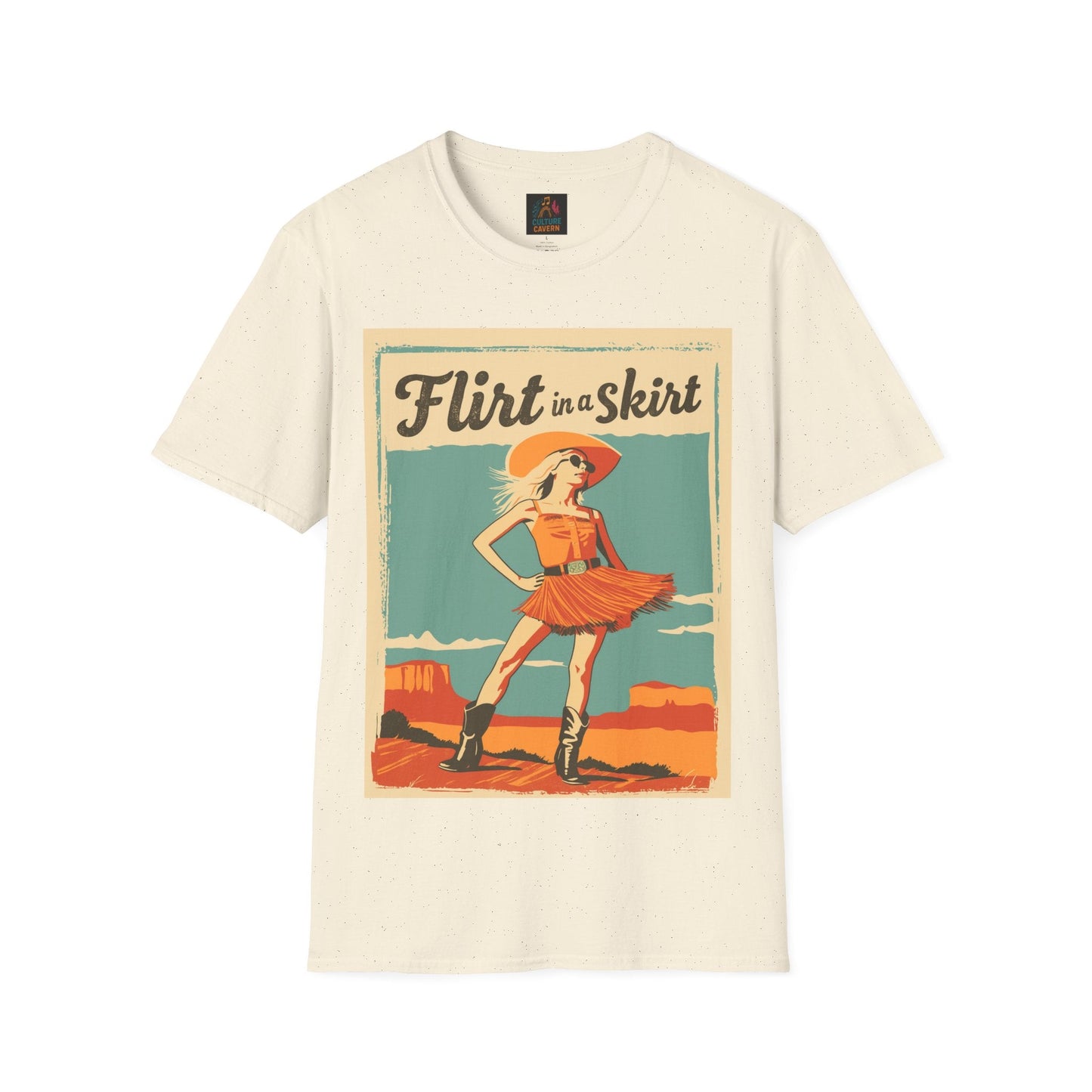 Vintage/Western Flirt in a Skirt T-shirt - Cowgirltops.com