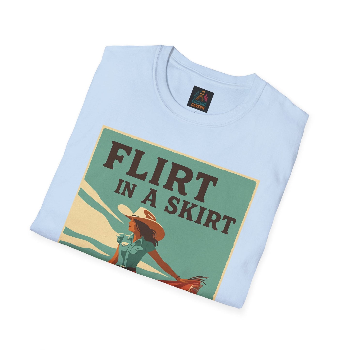 Vintage/Western Flirt in a Skirt T-shirt - Cowgirltops.com