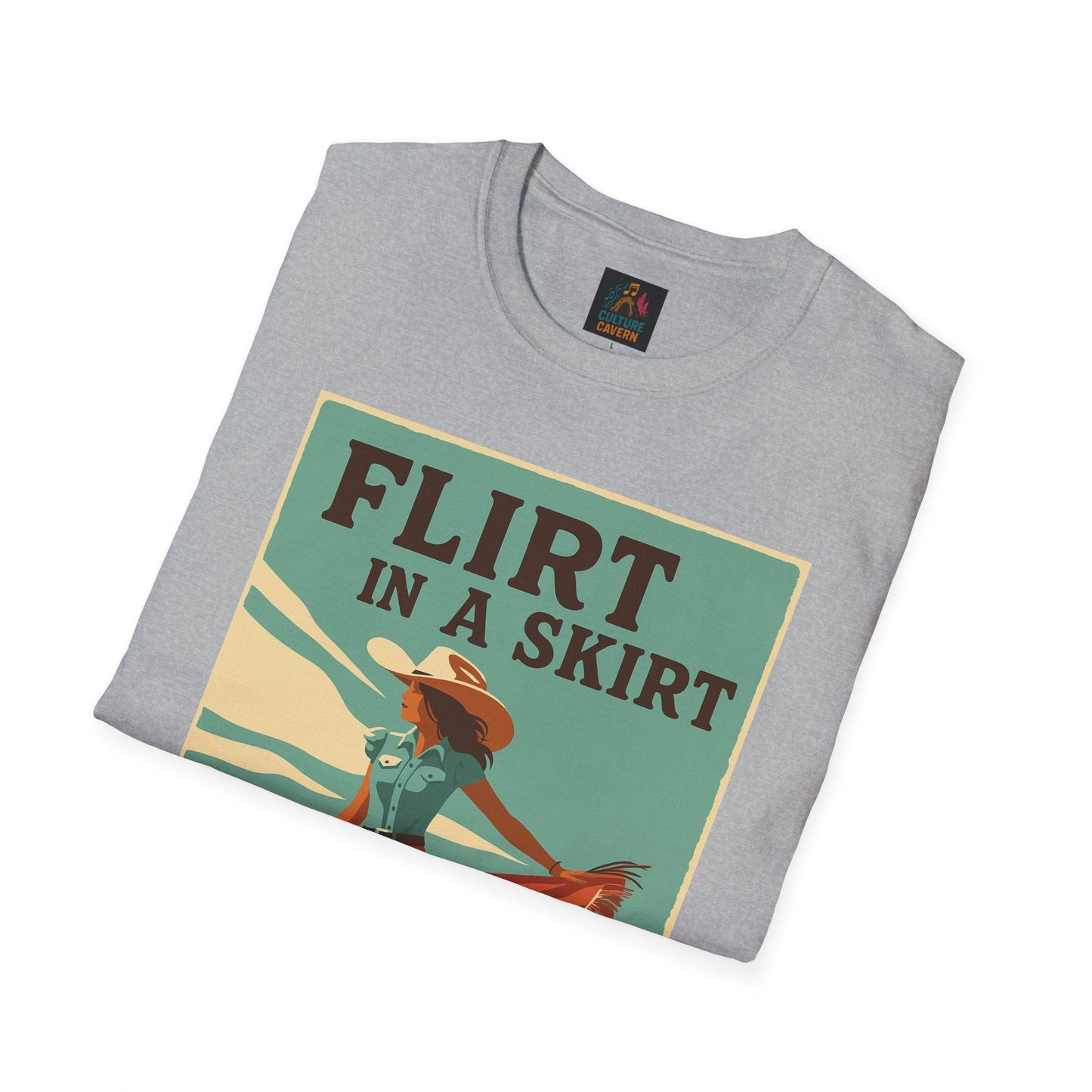 Vintage/Western Flirt in a Skirt T-shirt - Cowgirltops.com