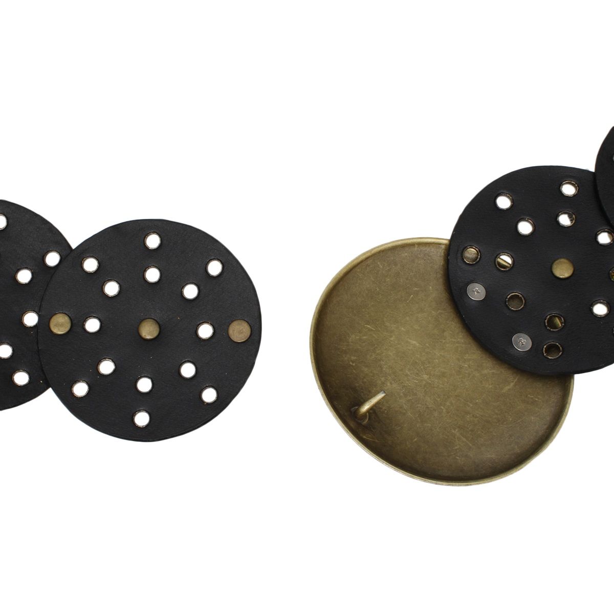 Western Belt Black Circular and Gold Cowboy Chic - Cowgirltops.com