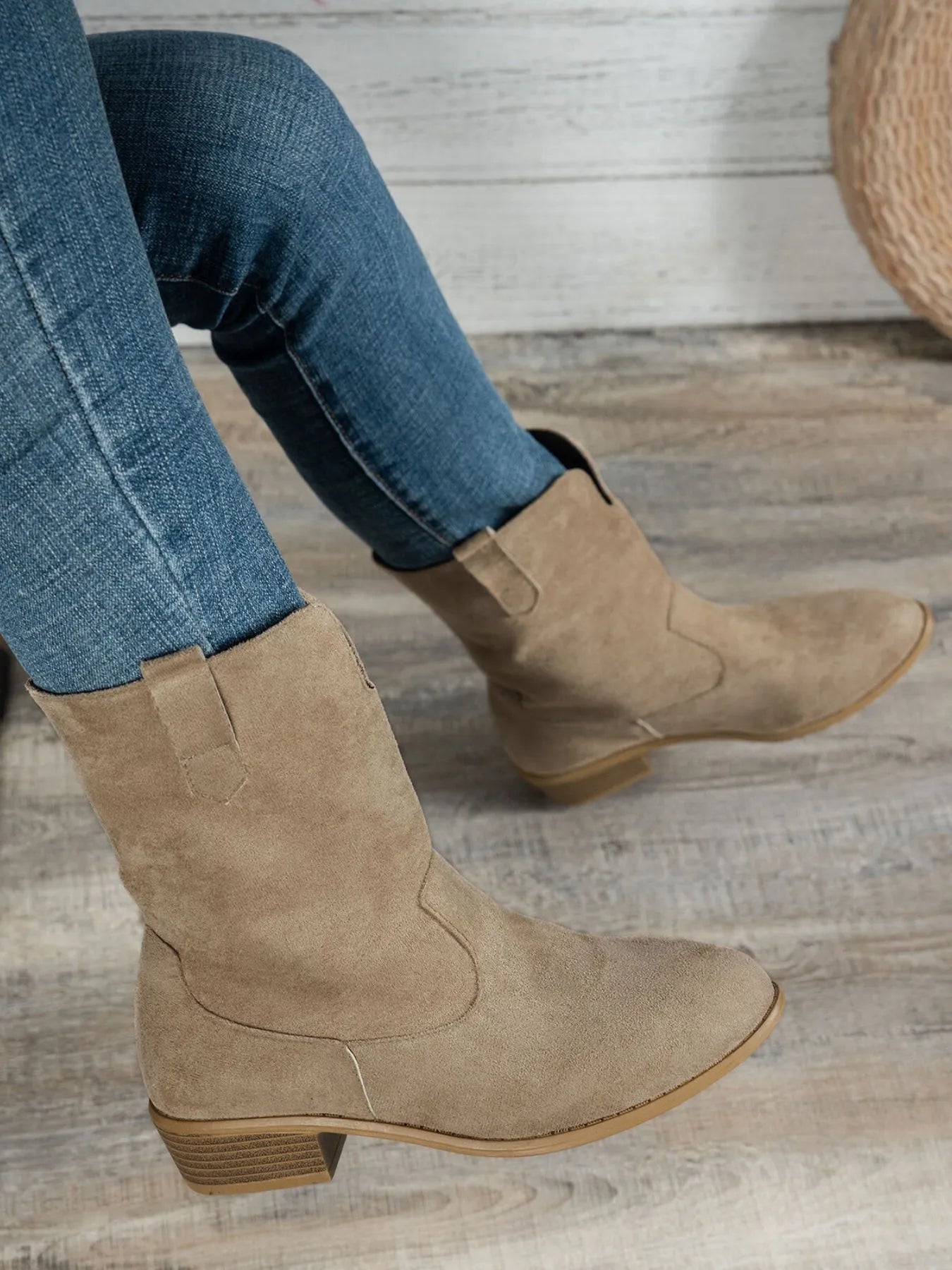 Western Style Block Heels Boots - Cowgirltops.com