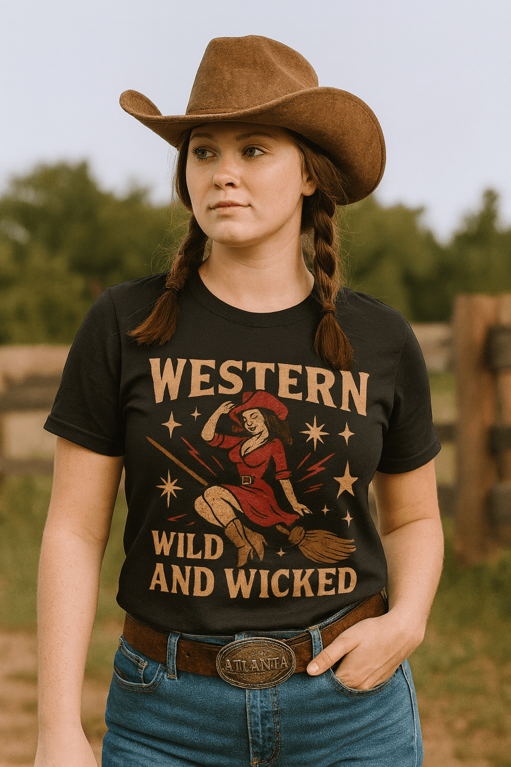 Western Wild and Wicked Womens Tee - Cowgirltops.com