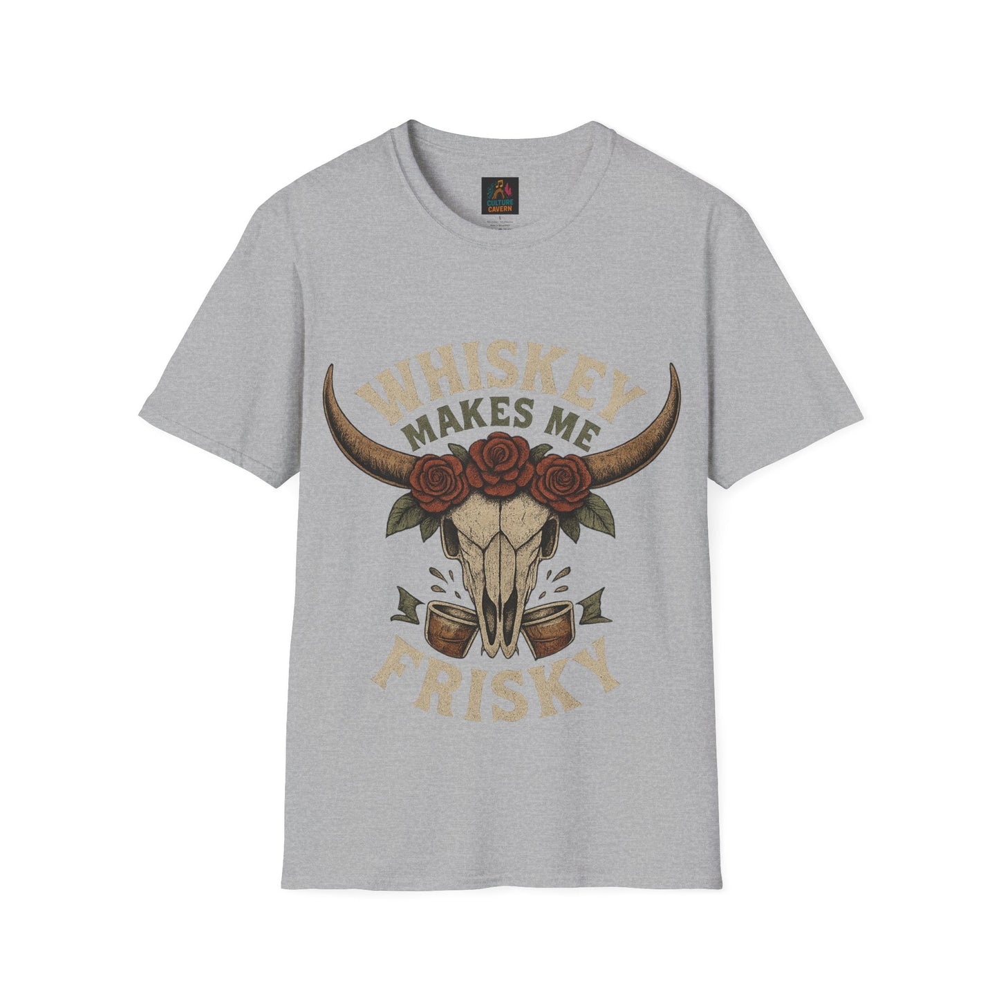 Whiskey Makes Me Frisky Unisex T-Shirt - Cowgirltops.com
