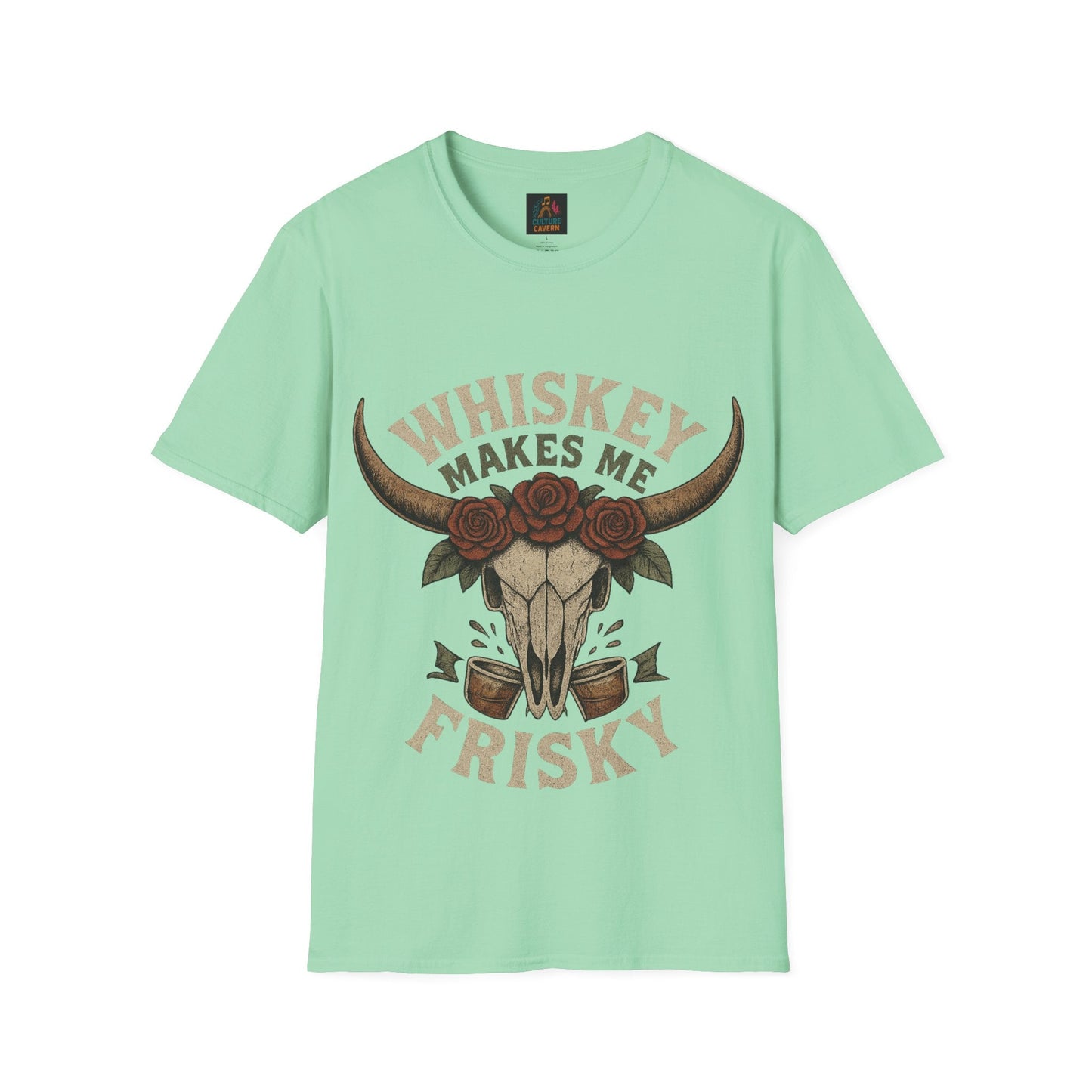 Whiskey Makes Me Frisky Unisex T-Shirt - Cowgirltops.com