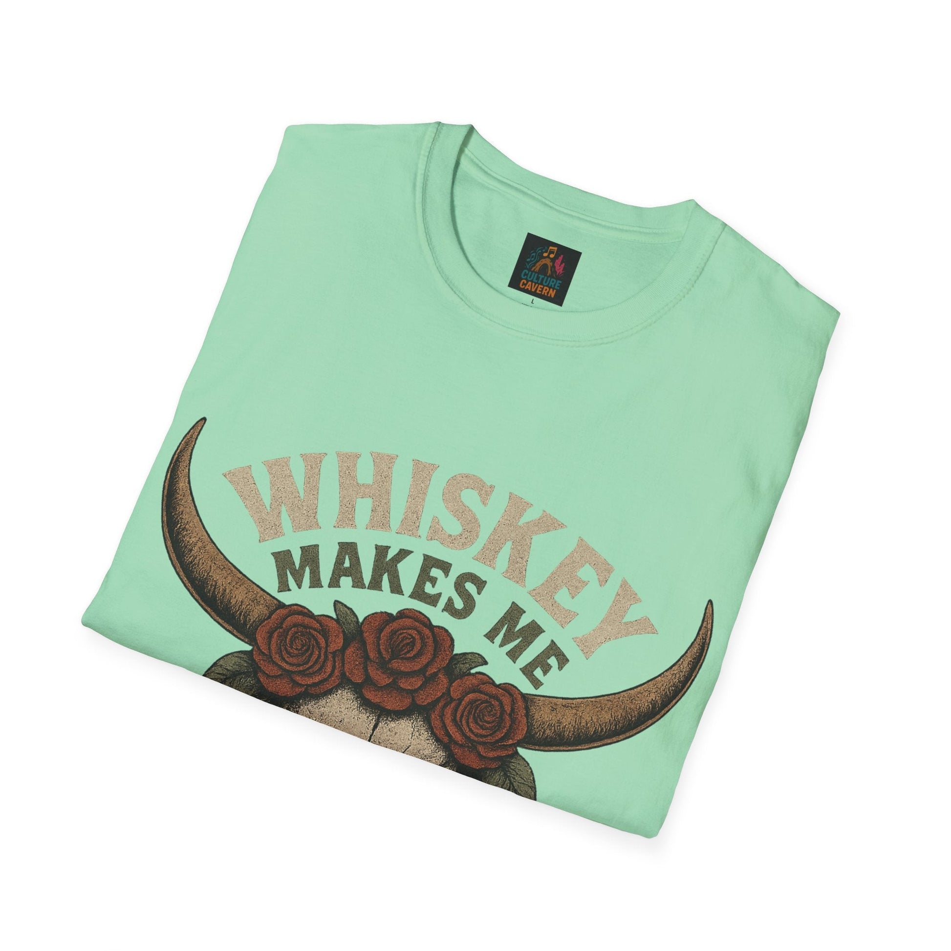 Whiskey Makes Me Frisky Unisex T-Shirt - Cowgirltops.com