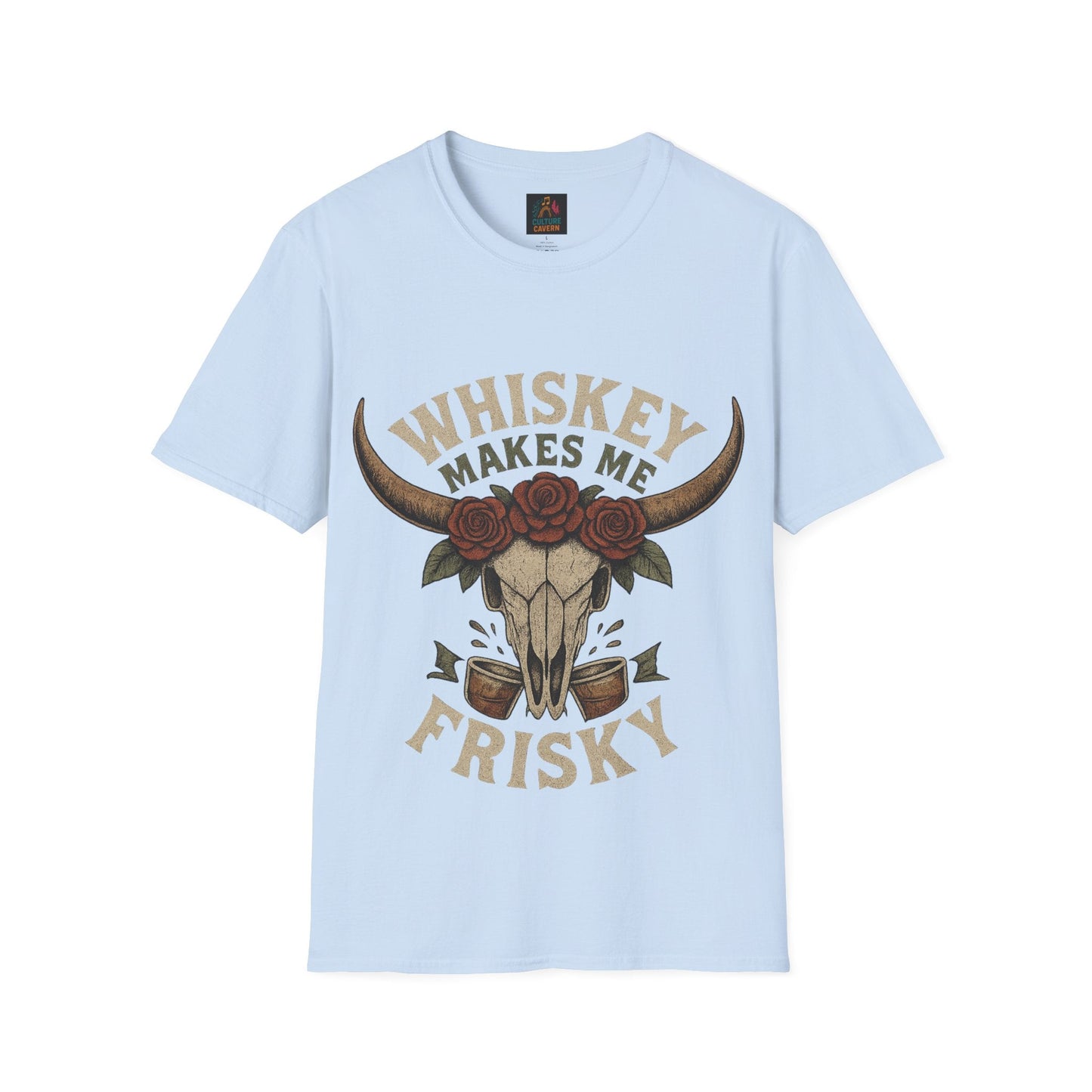 Whiskey Makes Me Frisky Unisex T-Shirt - Cowgirltops.com