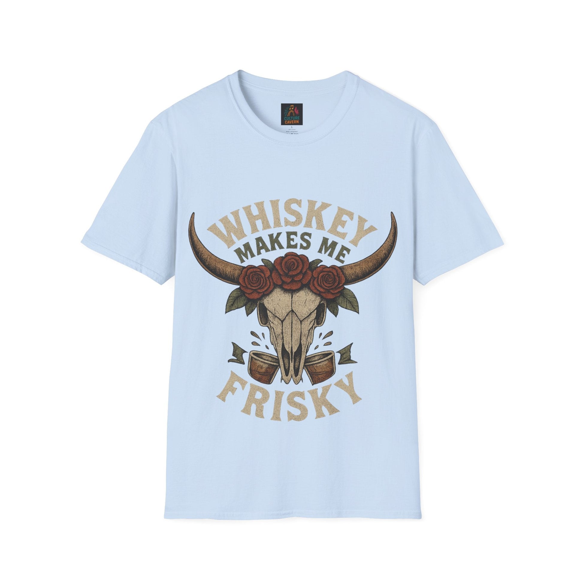 Whiskey Makes Me Frisky Unisex T-Shirt - Cowgirltops.com