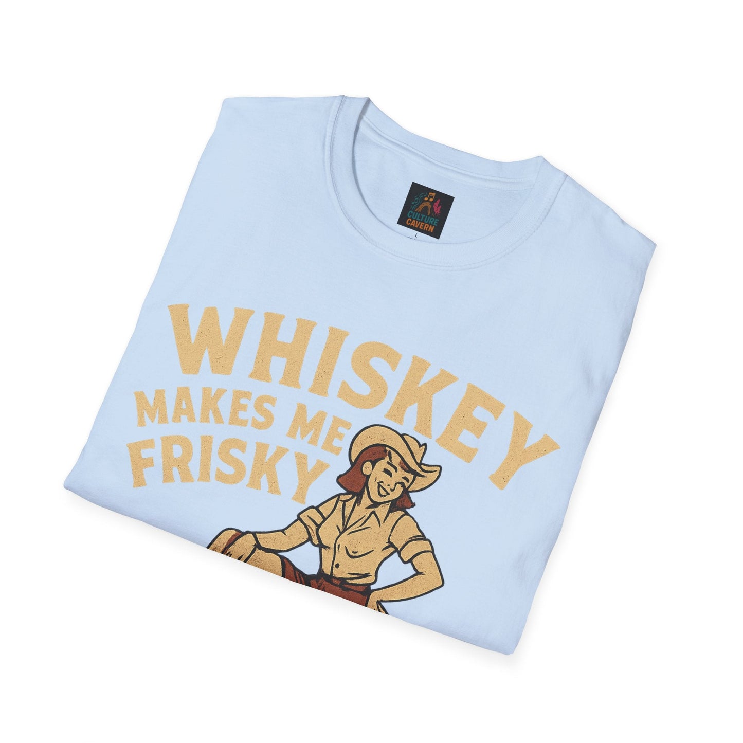 Whiskey Makes Me Frisky Womens T-Shirt - Cowgirltops.com