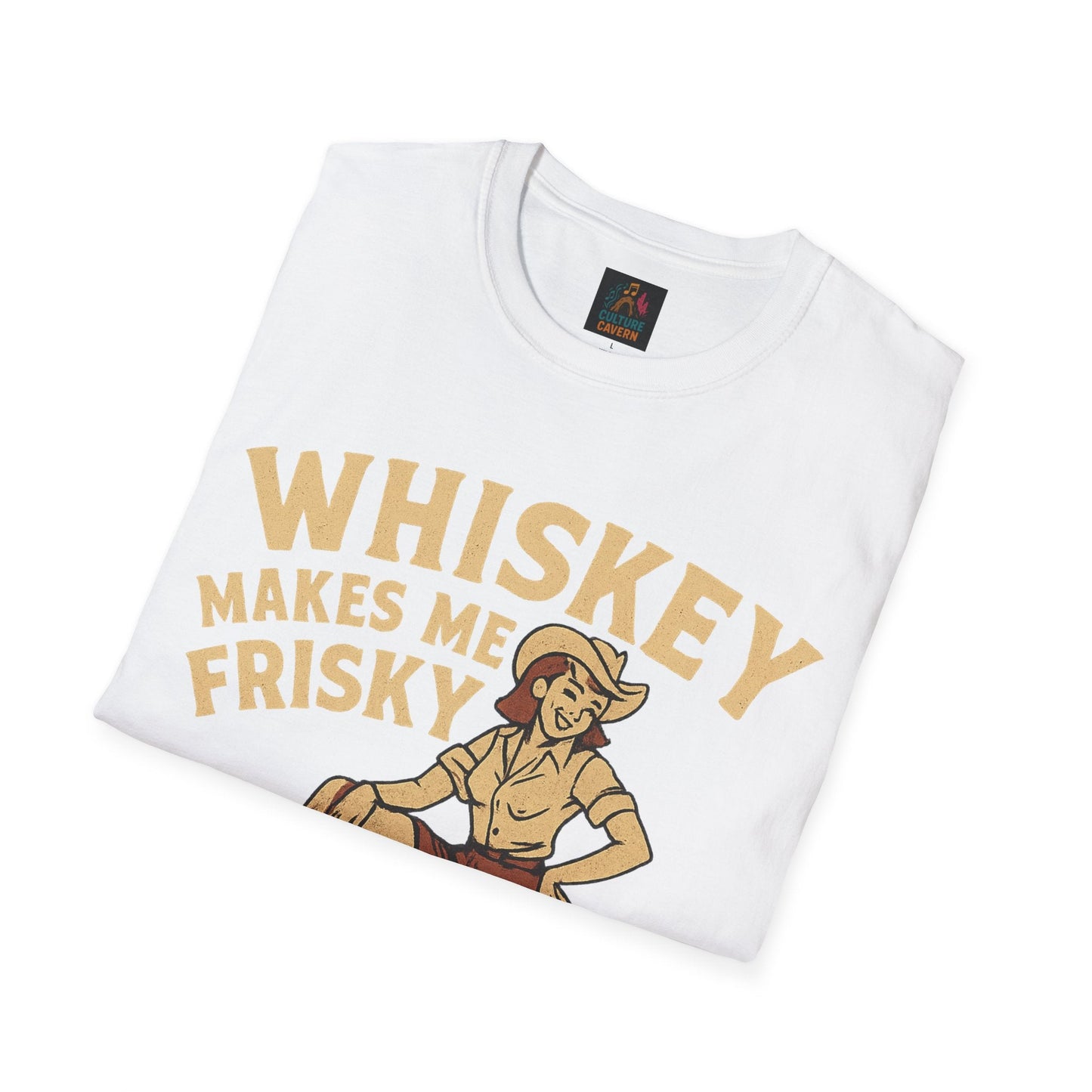 Whiskey Makes Me Frisky Womens T-Shirt - Cowgirltops.com