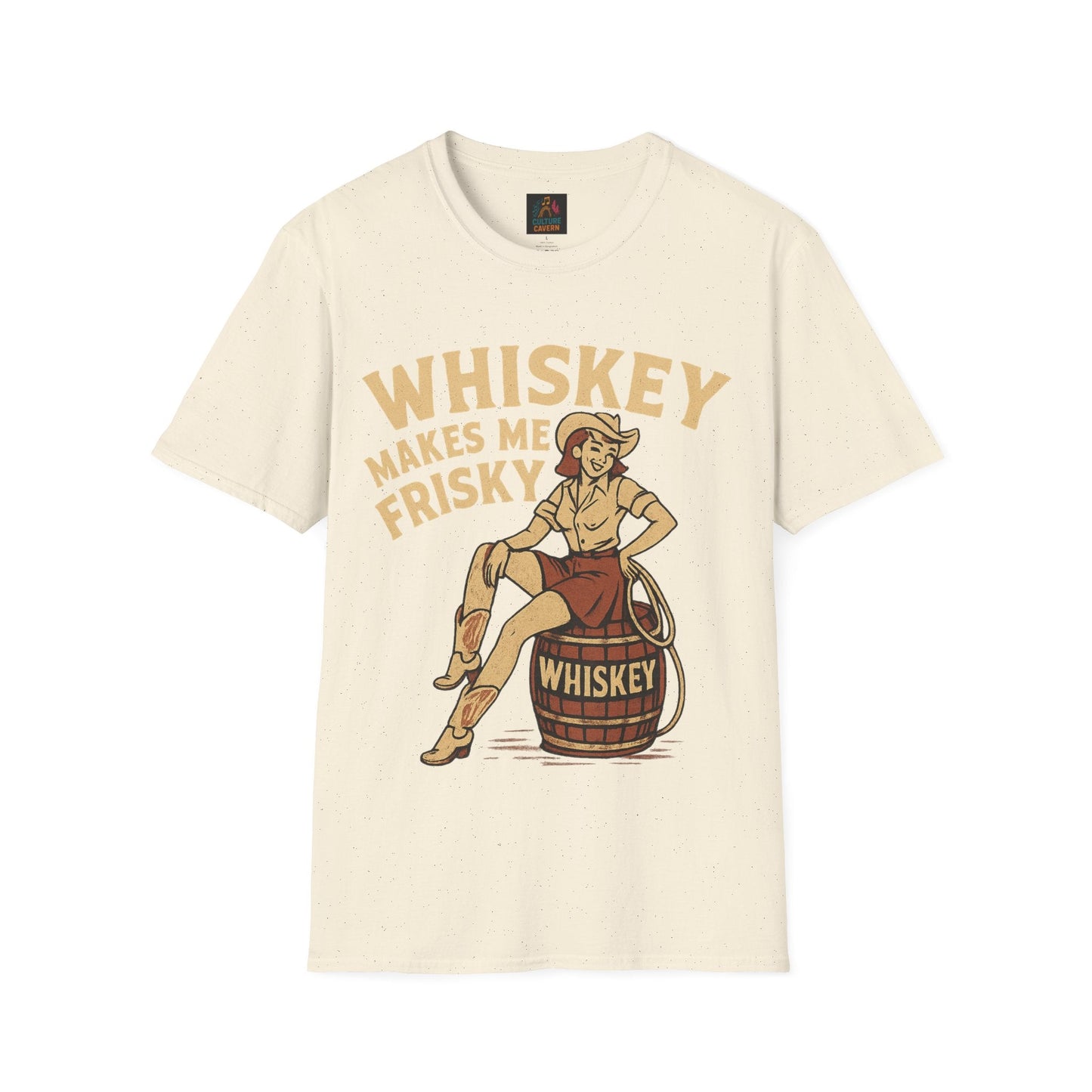 Whiskey Makes Me Frisky Womens T-Shirt - Cowgirltops.com