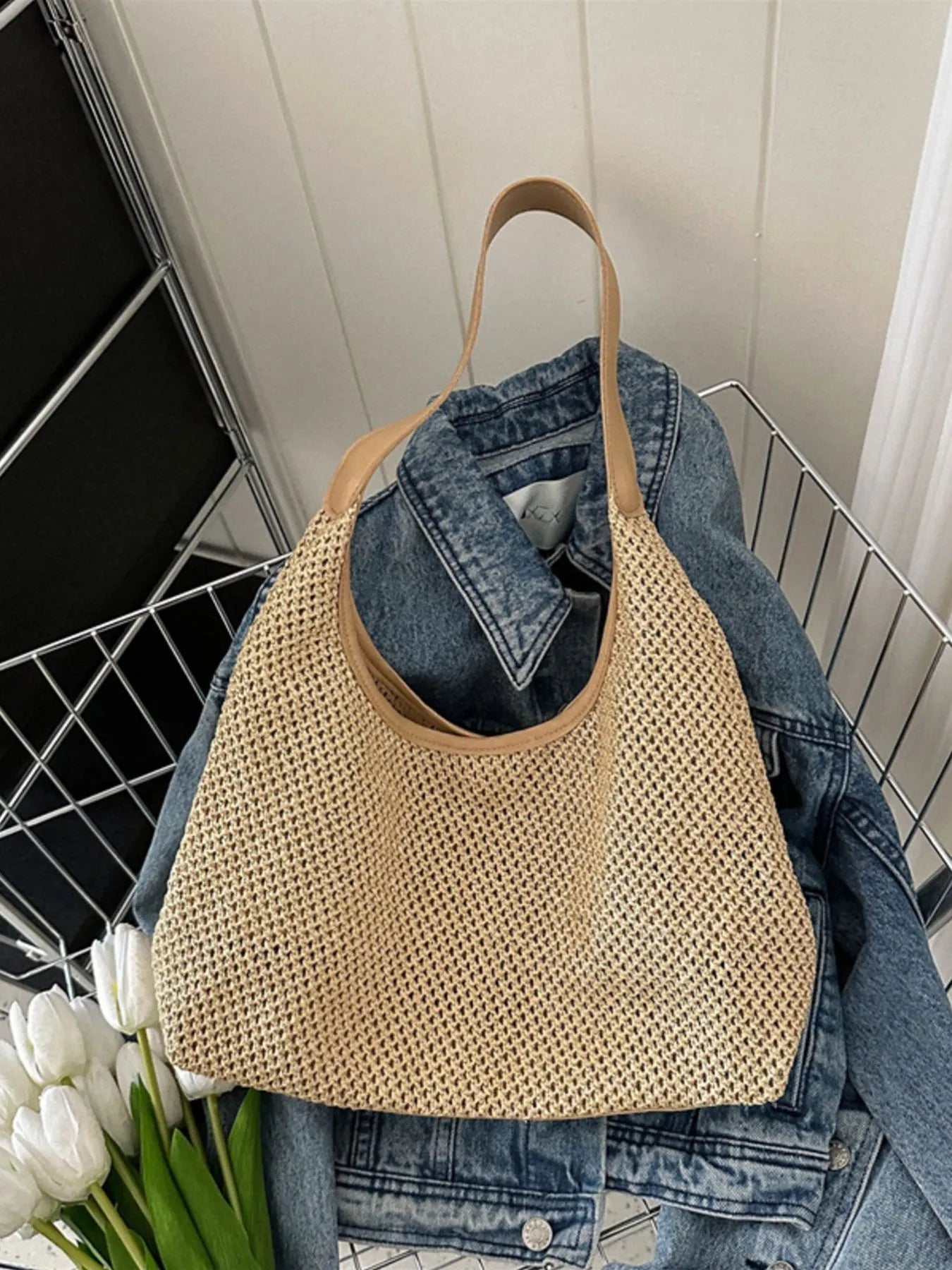 Woven Straw Shoulder Bag - Cowgirltops.com