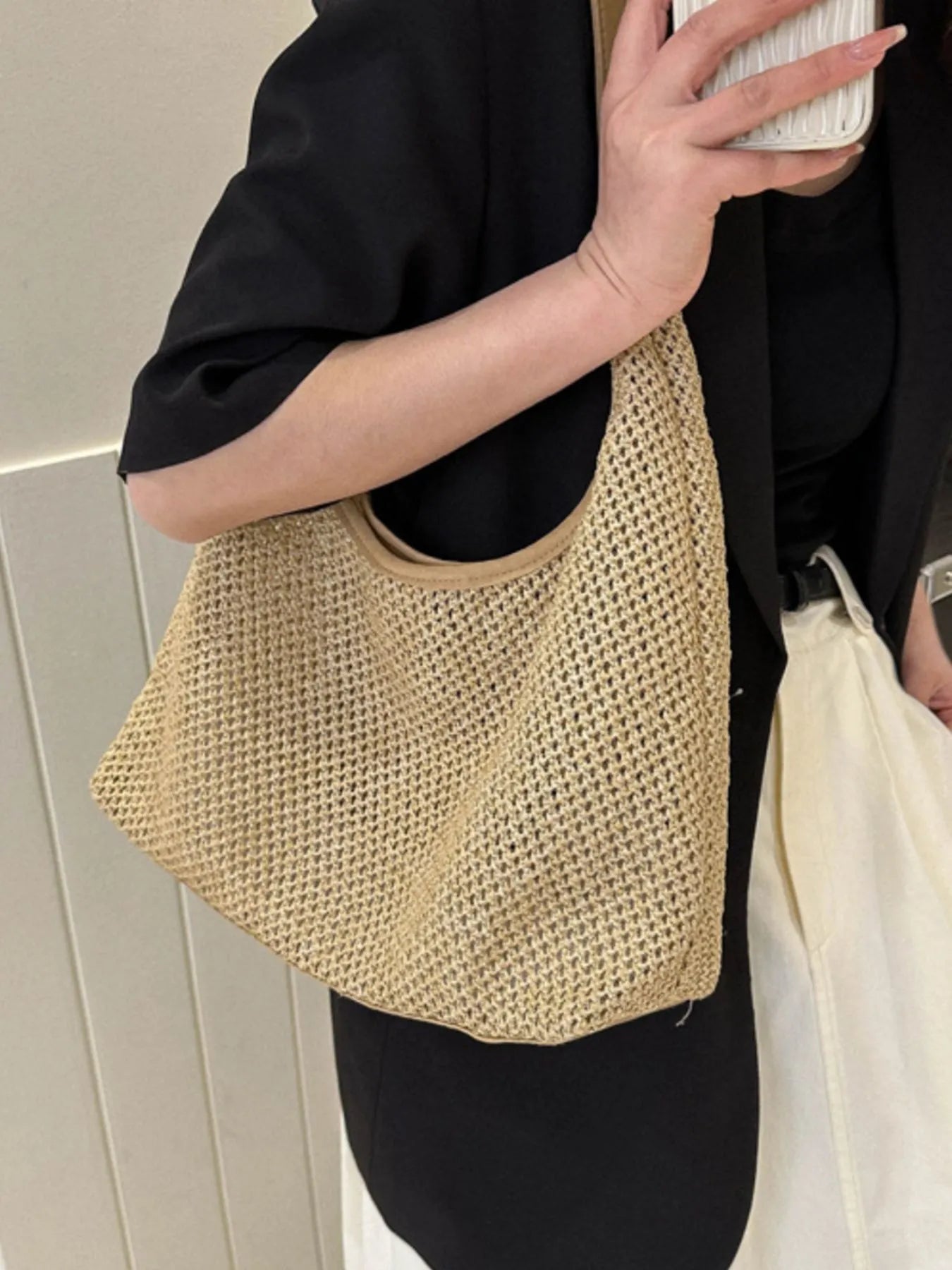 Woven Straw Shoulder Bag - Cowgirltops.com