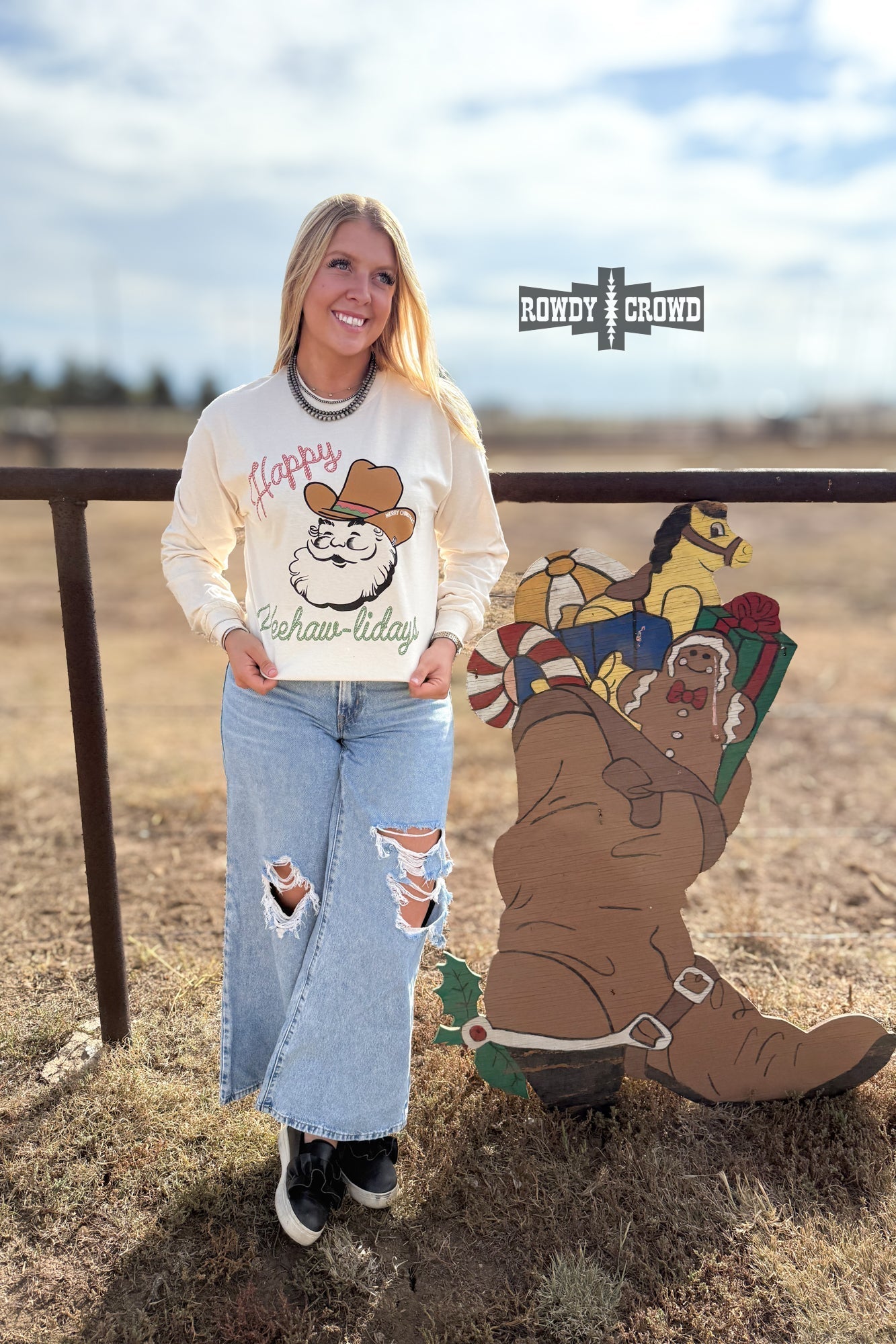 Yee - Hawlidays Long Sleeve - Cowgirltops.com